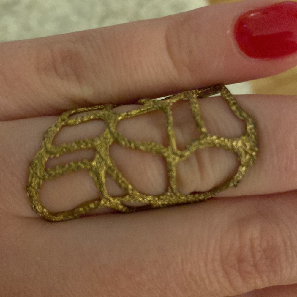Gold Plated Statement Ring - image 4